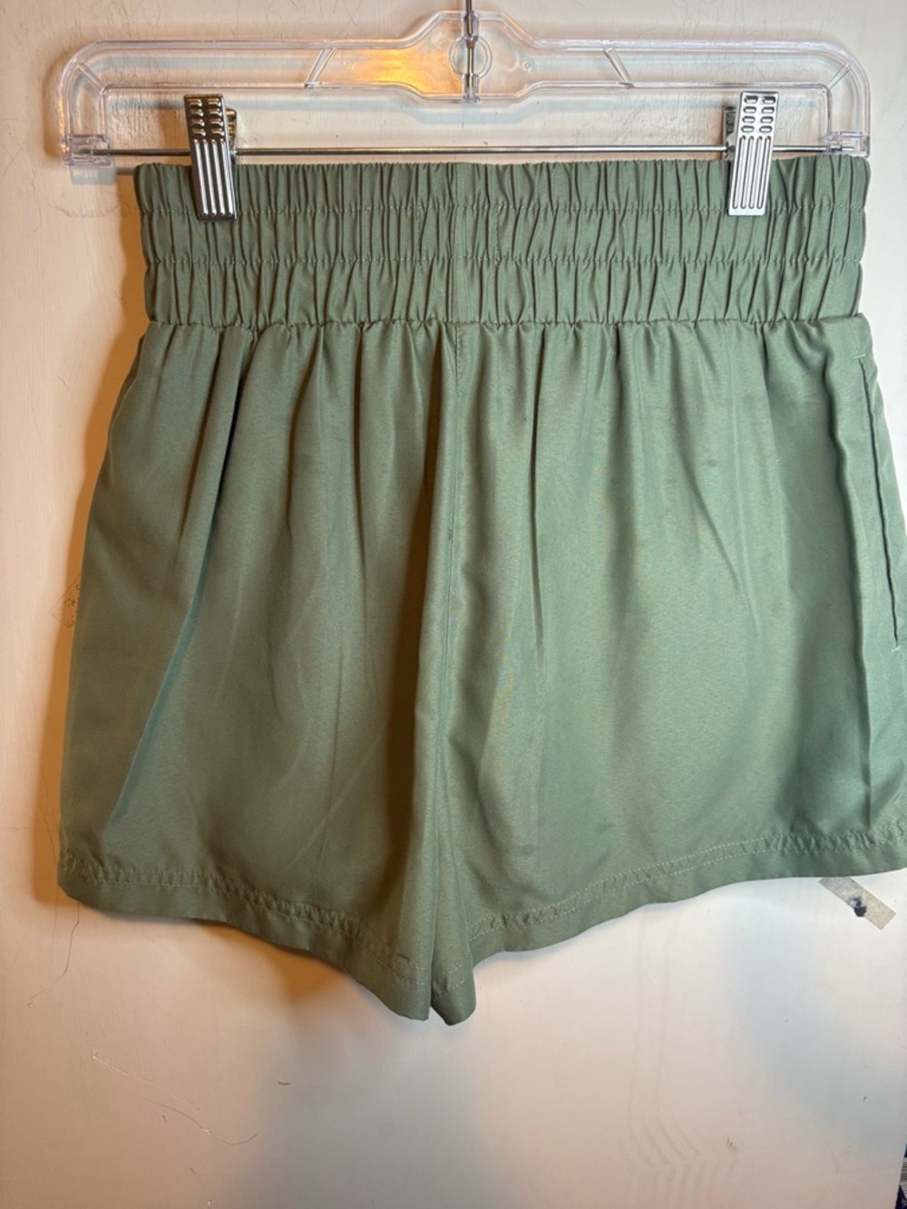 WILO The Label Sage Green Athletic Shorts Size S High Rise Elastic Waist - Picture 2 of 4